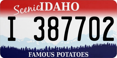 ID license plate I387702