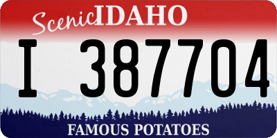 ID license plate I387704