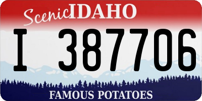 ID license plate I387706