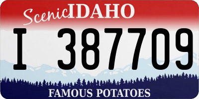 ID license plate I387709