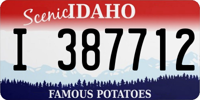 ID license plate I387712