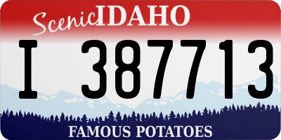 ID license plate I387713
