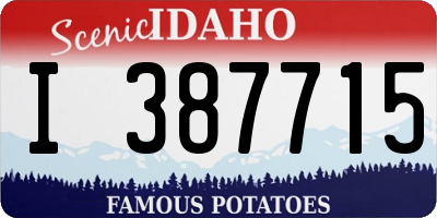 ID license plate I387715