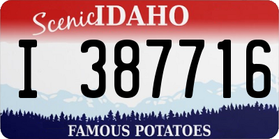 ID license plate I387716