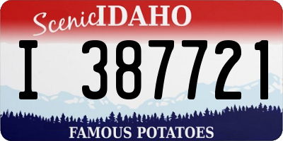 ID license plate I387721