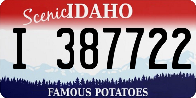 ID license plate I387722