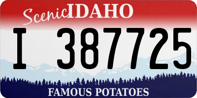 ID license plate I387725