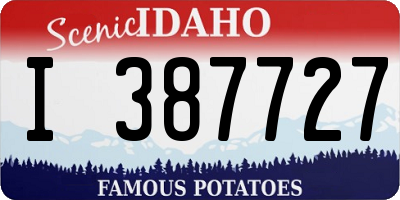 ID license plate I387727