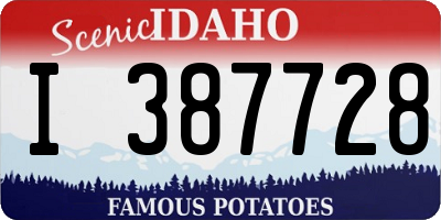 ID license plate I387728