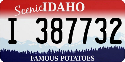 ID license plate I387732