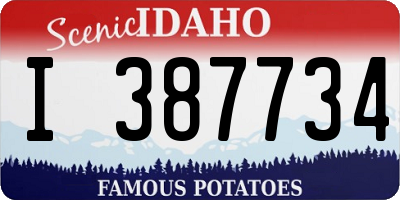 ID license plate I387734