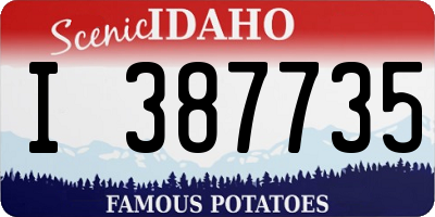 ID license plate I387735