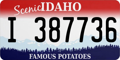ID license plate I387736