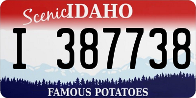 ID license plate I387738