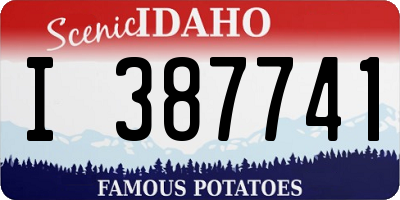 ID license plate I387741