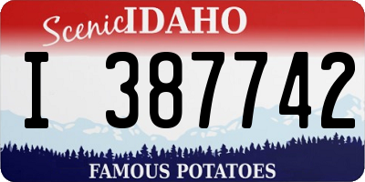ID license plate I387742