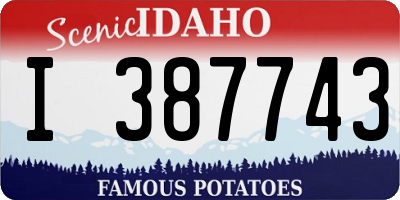 ID license plate I387743