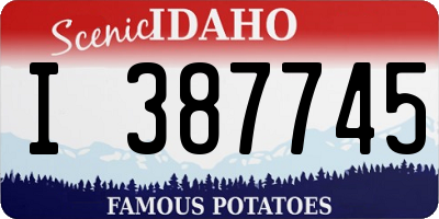 ID license plate I387745