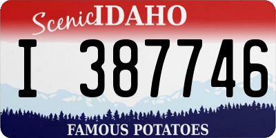 ID license plate I387746