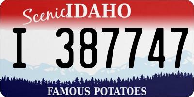 ID license plate I387747