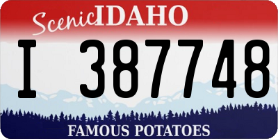 ID license plate I387748