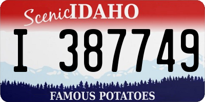 ID license plate I387749