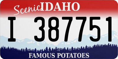 ID license plate I387751