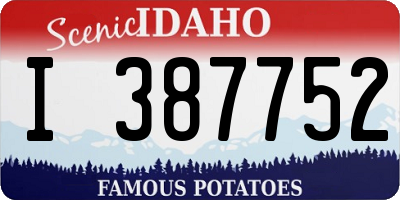 ID license plate I387752