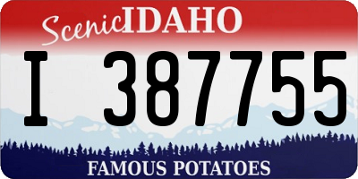 ID license plate I387755