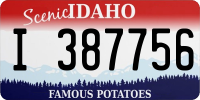 ID license plate I387756