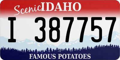 ID license plate I387757