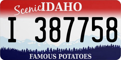 ID license plate I387758