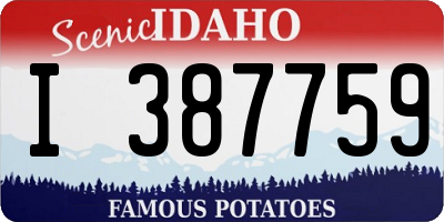 ID license plate I387759