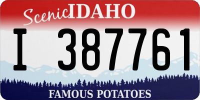 ID license plate I387761