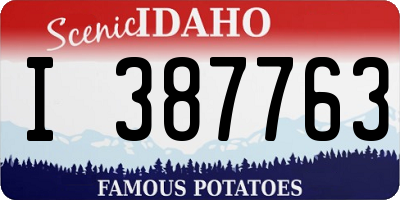 ID license plate I387763