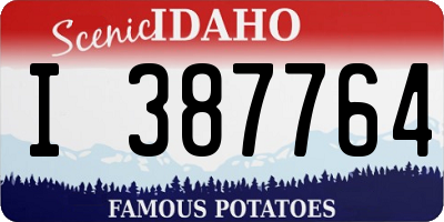 ID license plate I387764