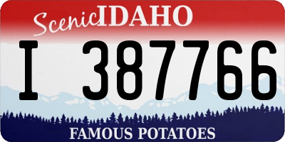 ID license plate I387766