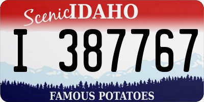 ID license plate I387767