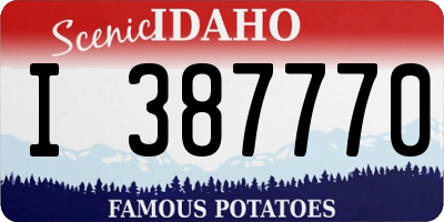 ID license plate I387770