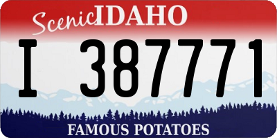 ID license plate I387771