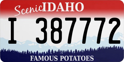 ID license plate I387772