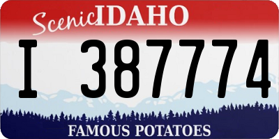 ID license plate I387774