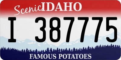ID license plate I387775