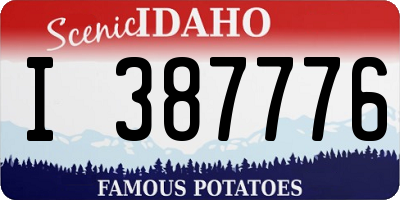 ID license plate I387776