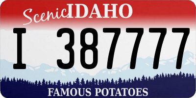 ID license plate I387777