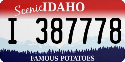 ID license plate I387778