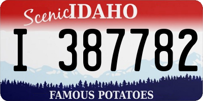 ID license plate I387782