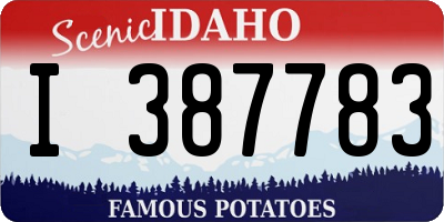 ID license plate I387783