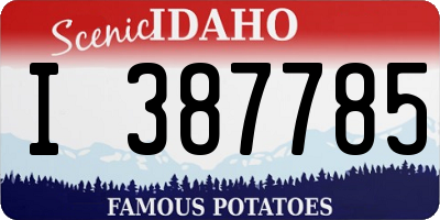 ID license plate I387785