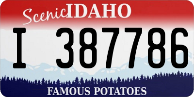 ID license plate I387786